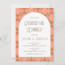 Search for geometric rehearsal dinner invitations Pink