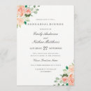 Search for peach rehearsal dinner invitations Botanical
