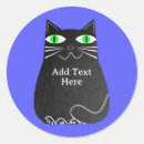 Search for cat with blue eyes stickers Black