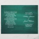 Search for emerald green wedding programs Ceremony