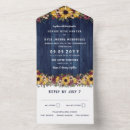 Search for wood grain wedding invitations Sunflowers