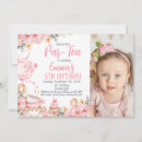 Search for girls cupcake birthday invitations Pink floral