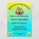 Search for emoji party invitations Poop