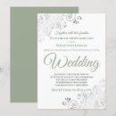 Search for green and silver wedding invitations Simple