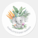 Search for grey elephant baby shower stickers Jungle