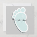 Search for footprint baby shower invitations Grey