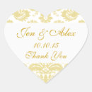 Search for gold heart wedding stickers Cream