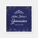 Search for silver on blue placemats Quinceanera