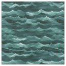Search for ocean waves fabric Watercolor