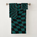 Search for checkered bath towels Green