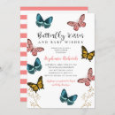 Search for butterfly kisses and baby wishes invitations Pink