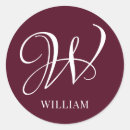 Search for elegant burgundy stickers Business
