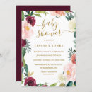 Search for burgundy baby shower invitations Flowers