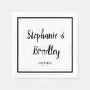 Search for napkin name date wedding napkins Calligraphy