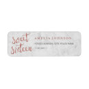 Search for faux rose gold return address labels Pink