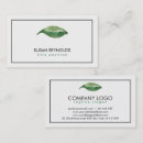 Search for green leaf logo business cards Abstract