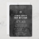 Search for black white bar bat mitzvah invitations Minimalist