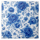 Search for blue roses tiles Vintage