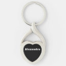 Search for twisted heart key rings Black