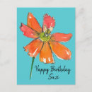 Search for orange flower happy birthday postcards Floral