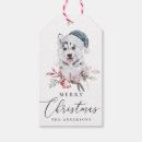 Search for dog christmas gift tags Watercolor