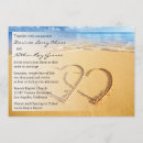 Search for hearts in the sand wedding invitations Summer