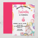 Search for unicorn 6th birthday invitations Rainbow