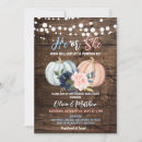 Search for rustic gender reveal invitations Blue or pink