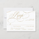 Search for gold rsvp cards White and gold