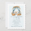 Search for a little pumpkin is on the way baby boy shower invitations Mother to be