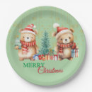 Search for green christmas tree plates Santa