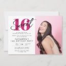 Search for contemporary birthday invitations Pink