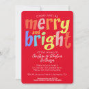 Search for merry and bright invitations White