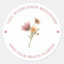 Search for baby shower address stickers Floral