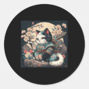 Search for samurai cat stickers Kawaii