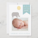 Search for elephant birth announcement cards Baby boy