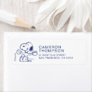 Search for security return address labels Peanuts