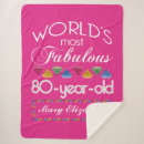 Search for 80th birthday blankets For her
