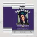 Search for purple and silver graduation invitations College