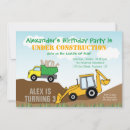 Search for dump truck birthday invitations Excavator