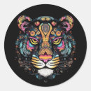 Search for tiger head stickers Wild cat
