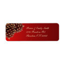 Search for pine cone return address labels Rustic