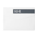Search for grey and white monogram wedding return address labels Bride