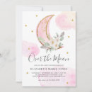Search for pink moon baby shower invitations Watercolor