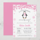 Search for penguin baby girl shower invitations Snowflake