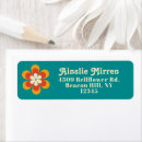 Search for teal floral return address labels Trendy
