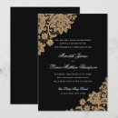 Search for black lace wedding invitations Gold