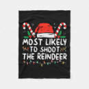 Search for cartoon reindeer blankets Santa