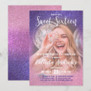 Search for royal purple sweet 16 invitations Glitter