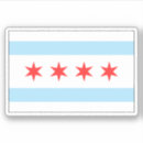 Search for chicago city flag stickers Red